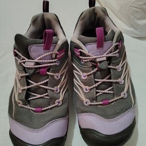 KEEN Purple & Gray Low Top Slip-On Bungee Lace Hiking Shoes Women's 6/38